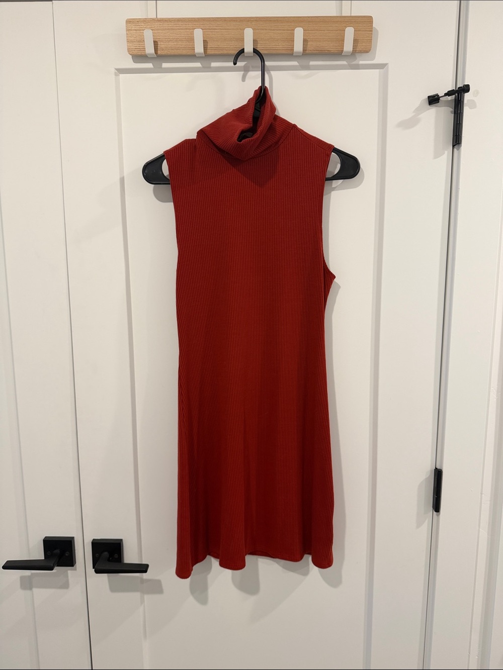Reformation Jeans Ribbed Knit Top in Burnt Orange